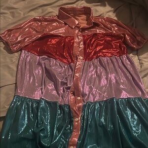 Colorful Kids Shirt with Button-Up Design